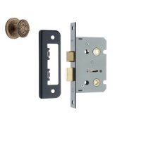 JL460AB - 76mm AB Bathroom Lock Square