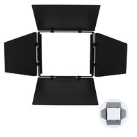 LDR Rima 4Leaf Barn Door, Silver/Black