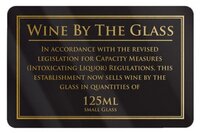 Wine By The Glass 125ml Black / Gold