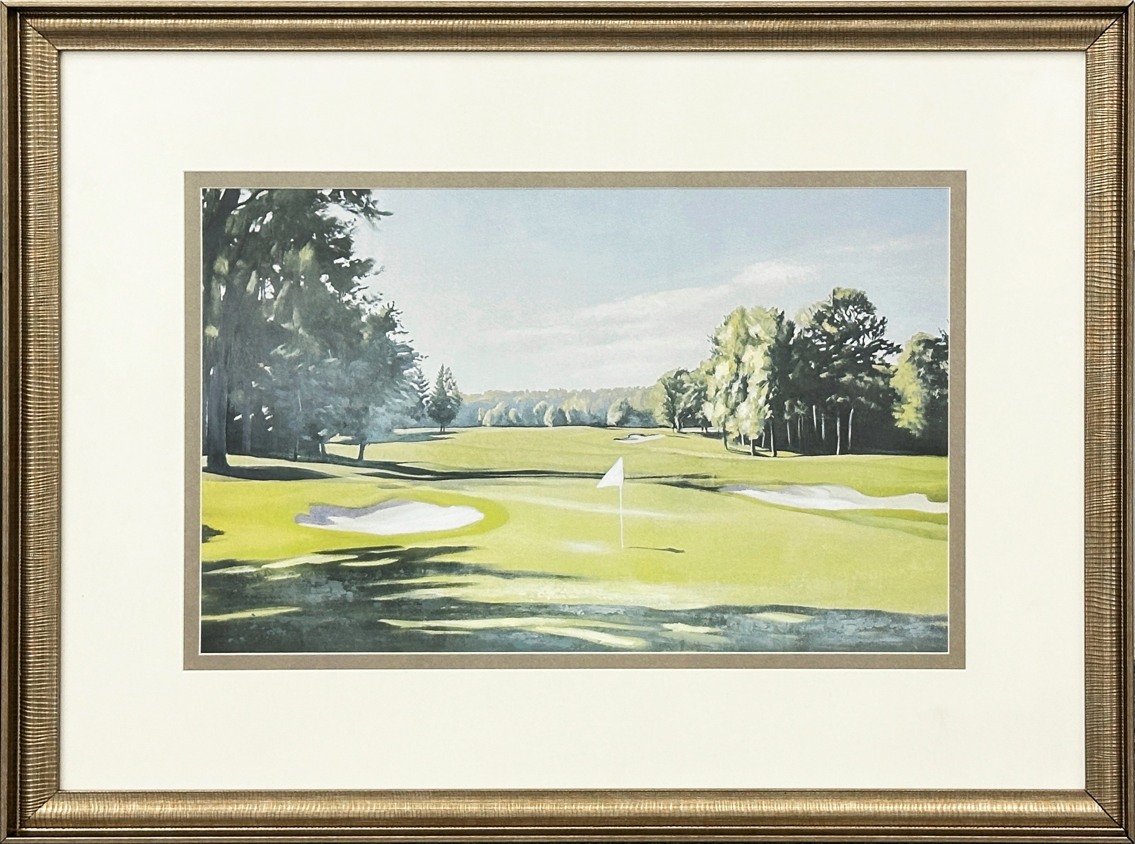 Hand Painted Picture Approaching The Green 60.1x80.6cm