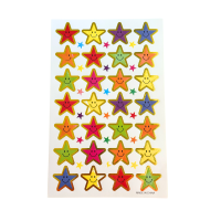 Star Face Stickers - Size 30mm (140 pack)