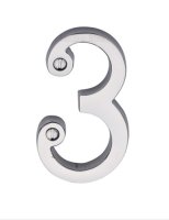 C1560-3-PC - Heritage Brass Numeral 3 Face Fix 76mm (3") Polished Chrome Finish