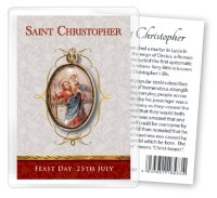 Leaflet/Gilt Medal-Gold Foil/St.Christopher   (16583)