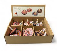 Wooden Spinning Tops. CDU of 24