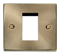 Deco Antique Brass 1G Single Aperture Media Mod
