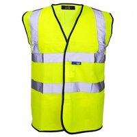 Hi-Visibility Vest Yellow Binding, Velcro, Yellow
