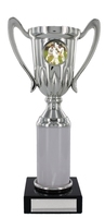 20cm Plastic Silver Cup with White Tubing