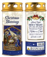Candle/Christmas Blessings/Windproof Cap   (87905)
