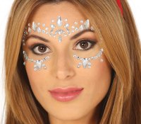 Silver Adhesive Face Jewellery