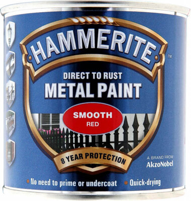 Hammerite Metal Paint Smooth Red 250ml 5084869
