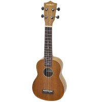 Aria Maikai MKU1 Soprano Ukulele with Bag, See Through Brown
