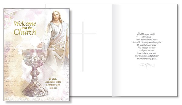 Card/Welcome into the Church with Insert   (22696)