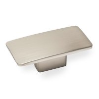 Brushed Nickel Rectangular Knob 59 x 34mm