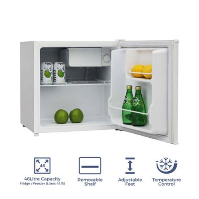 Adamo Table Top Fridge with Ice Box & Lock &ndash; White | BC-50C
