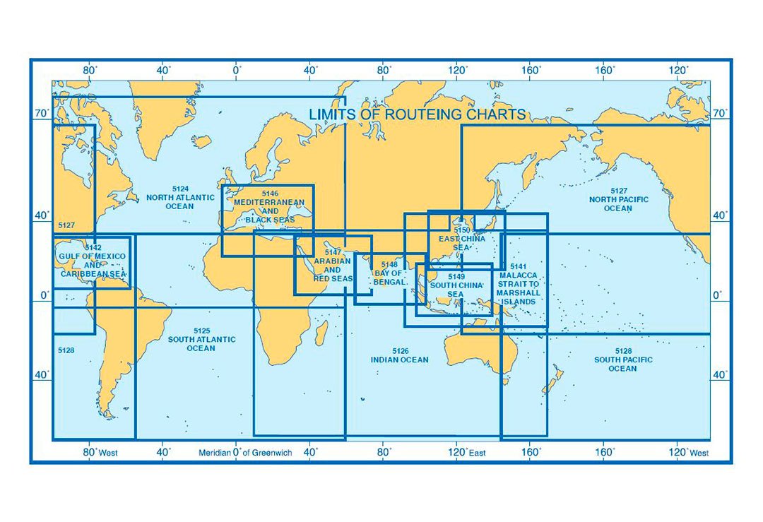 ADMIRALTY Routeing Chart - 5147(11) Arabian and Red Seas (November)