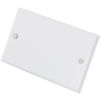 White 2 Gang Blank Plate 6010-031