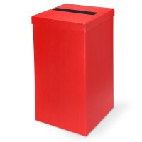 Red Silk Square Post Box With Lid 250 x 250 x 450mm - Pack of 1