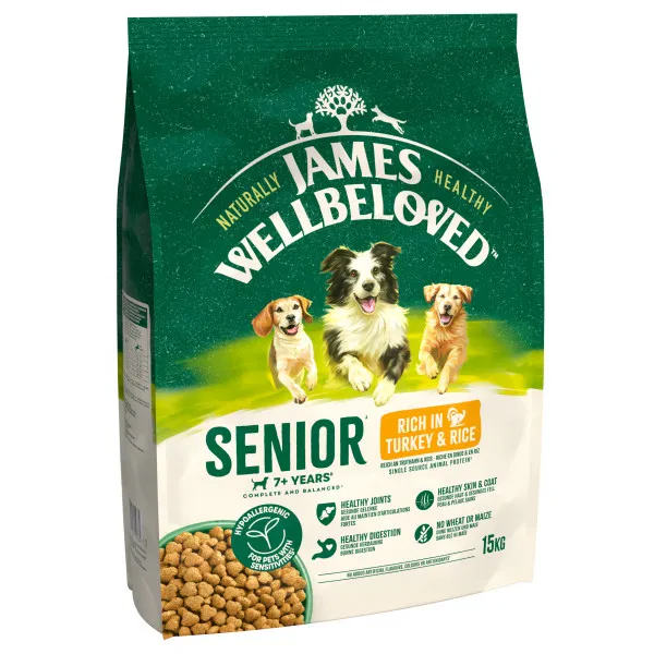 James Wellbeloved Dog Senior Rich in Turkey & Rice 15kg