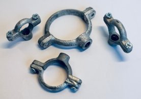 3" NB Single Clamp Metric  Galvanised Munsen Ring M12  Malleable Iron
