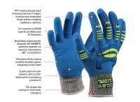 E485HC - Esko Razor Impact 5+ Glove, Blue