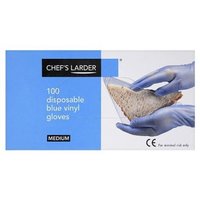 Chef's Gloves Mediuml (Blue Vinyl/Powder Free)-(100)