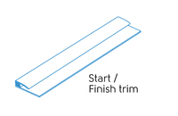 3.05m - 2 PART START/FINISH TRIM WHITE