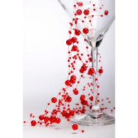 Pearl Bead Garland Red - 2m