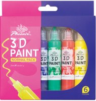 Phoenix 3D Acrylic Paint - Bright Colours (6 x 25ml)