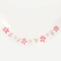 Pink Flower Card Garland 2m