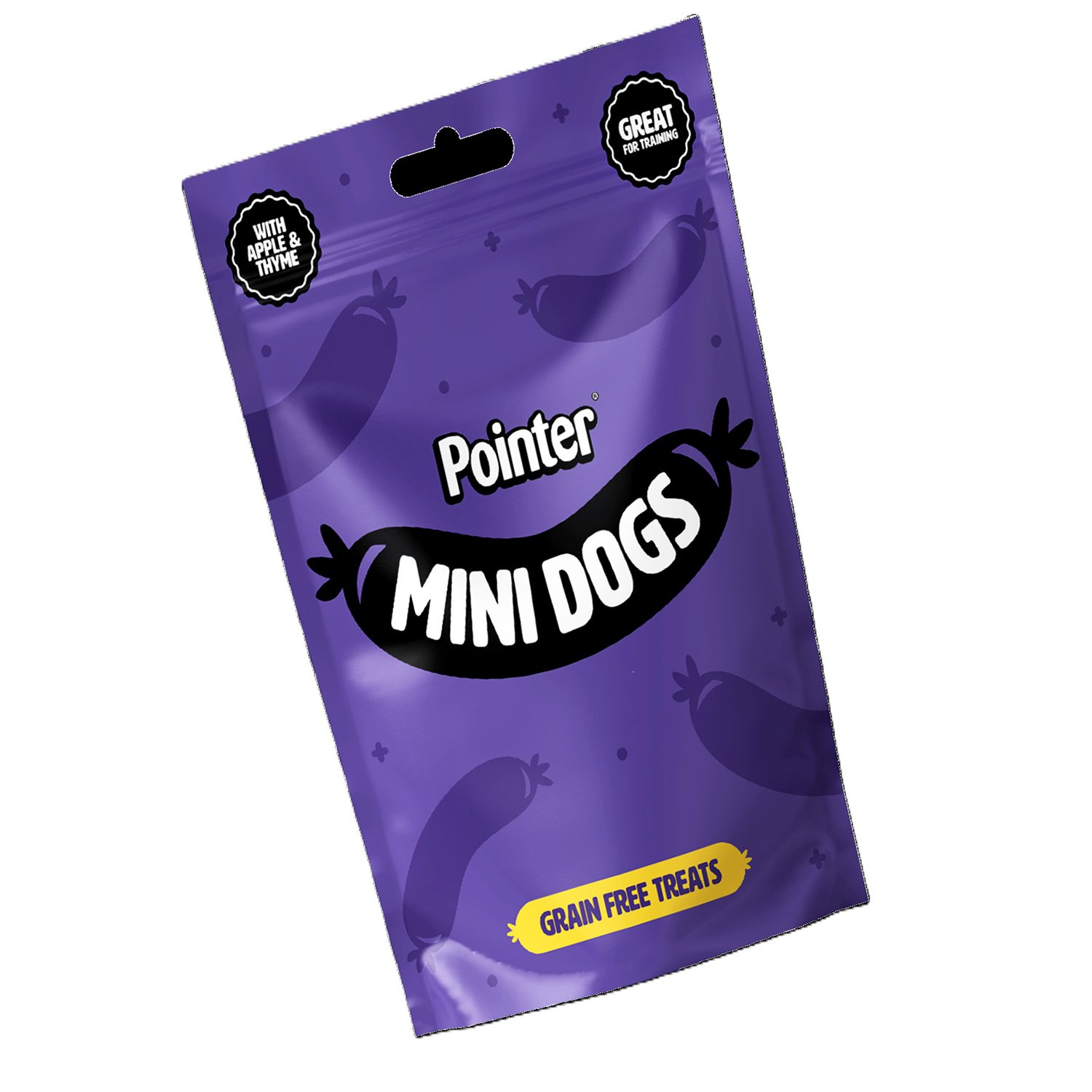 Pointer Dog Mini Hot Dogs Pork Apple and Thyme Treats 8x90gm