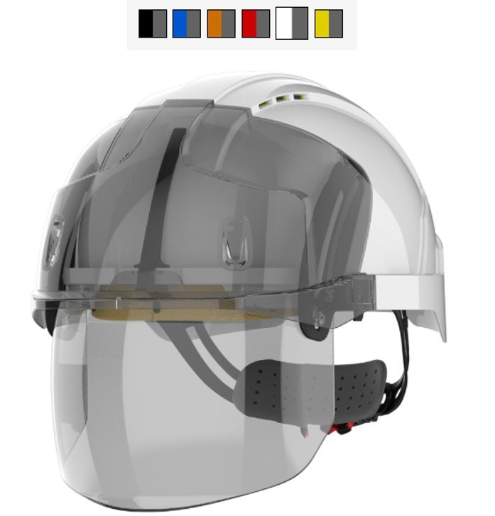 EVO VISTAshield Vented Wheel Ratchet Helmet - White