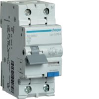 Hager 16A 1P+N 30mA B Curve Type A RCBO AD966J