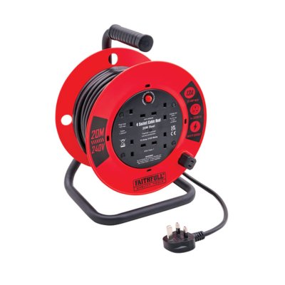Faithfull 20M Cable Reel 13A