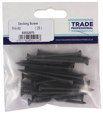 Outdoor Decking Countersunk Pozi Screws 4 x 60 2908020