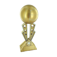 26cm Gold Gaelic Football on Stars