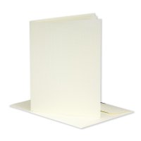 Ivory Silk Coord.Card Insert Env 120 x 200mm - Pack of 10