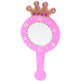 wooden pink crown mirror