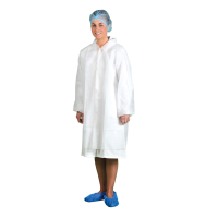 Portwest Disposable PP Visitors Coat, White, 200/Box