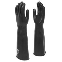Unlined Natural Rubber Mediumweight glove - Black 