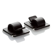 R251B/1 Black Self Adhesive Cable Clip 25mm x 25mm (Pack of 100)
