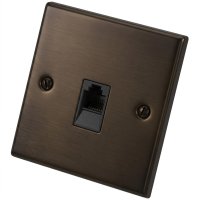 Dark Bronze 1 Gang CAT6 RJ45 Socket 6062-308