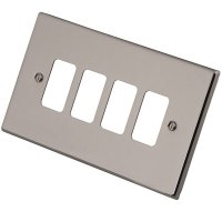Black Nickel 4 Gang Grid Plate 6070-353