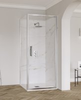 FLAIR ETO INFOLD DOOR 900MM CHROME