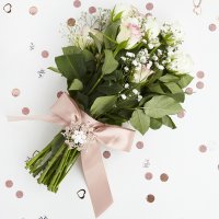 Brooch Pearls & Diamante Rose Gold - Dia 62mm