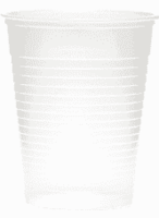 7oz WHITE FLEIX RECYCLABLE PLASTIC CUPS (pk 100)