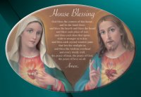 Ceramic Oval Plaque/Double Heart  (38306)