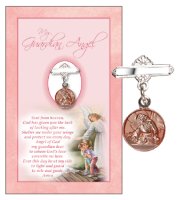 Metal Baby Brooch/Girl/Guardian Angel   (3413/PK)