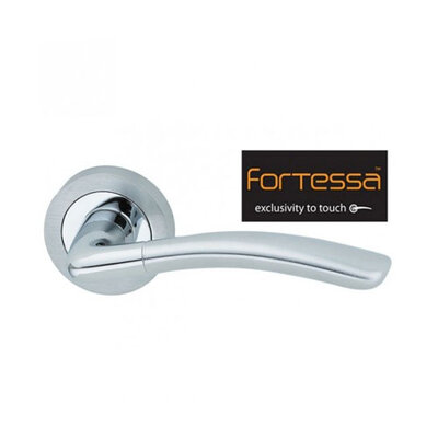 Amalfi Lever on Rose - Door Pack Polished & Satin Chrome