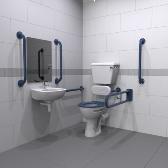 Tucker French Dark Blue Low Level DM215K, 1 Tap Hole Basin DM215K/1TH/DB