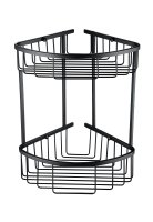 BLACK DOUBLE SHOWER BASKET WB26K